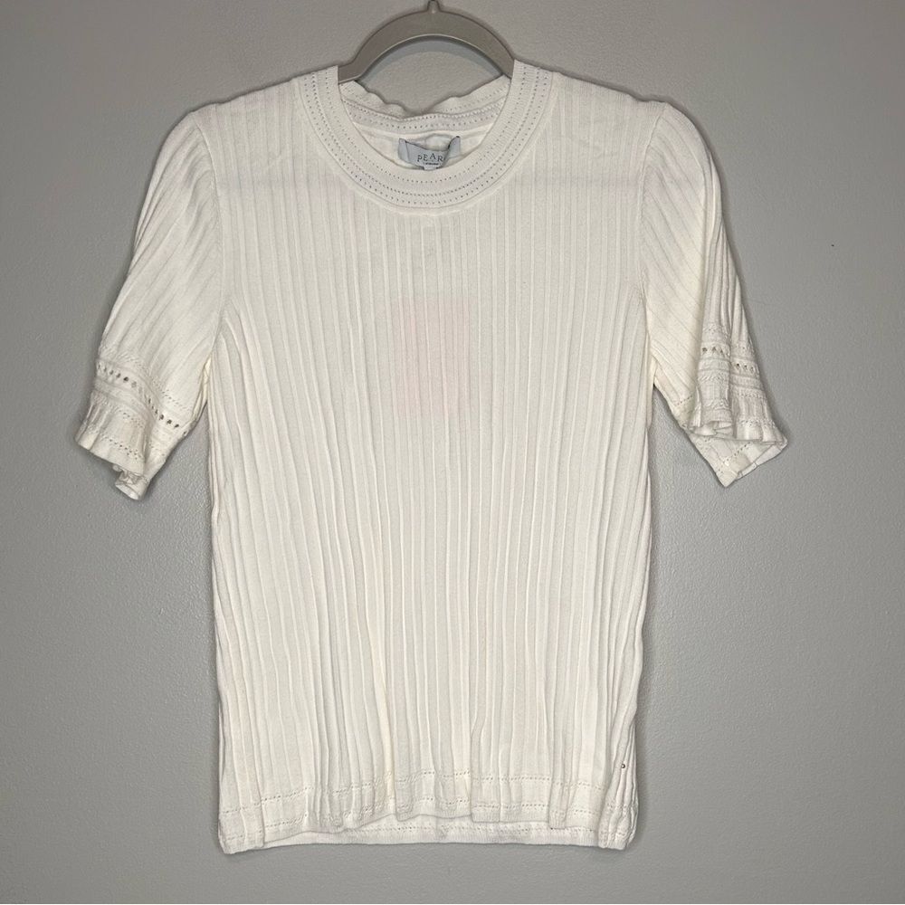 Pearl by Lela Rose Rib Knit Top